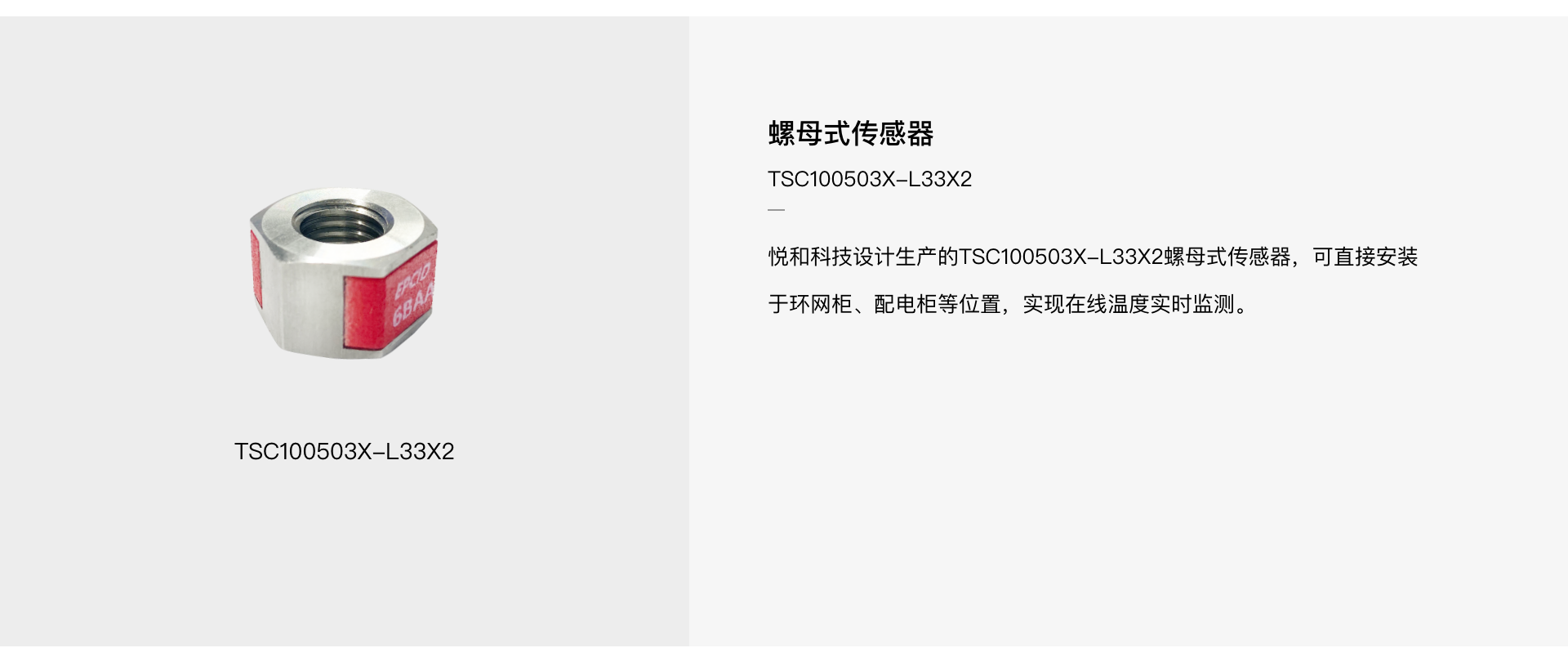 TSC100503X-L33X2 螺母式温度传感器(图1)